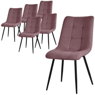 ML-DESIGN Stuhl Esszimmerstühle mit Rückenlehne moderne Design Lounge Küchenstühle (6 St), Polsterstuhl Esstischstühle 6er Set Küchenstuhl Polyester bis 120kg