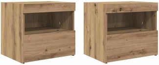 vidaXL Nachttisch 2 pcs Artisan-Eiche 50 x 40 x 45 cm Holzwerkstoff 862183