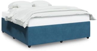 vidaXL Bettgestell Blau 180x200 cm Samt 3285028