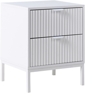 Nachttisch mit 2 Schubladen ADELAIDE Weiß