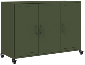 vidaXL Sideboard Olivgrün 100,5x39x72 cm Stahl 846684