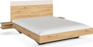 rauch Bettanlage Monza, in schwebender Optik und hohem Bettkopfteil sowie 2 Nachttische