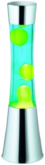 Tischleuchte, Lavalampe, Blau Gelb, H 41 cm