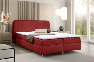 Boxspringbett Schlafzimmerbett ALIZE 120x200 cm Stoff Fresh Rot