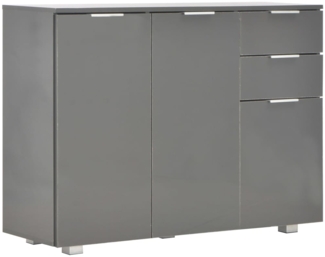 vidaXL Sideboard Hochglanz-Grau 107x35x80,5 cm 283720