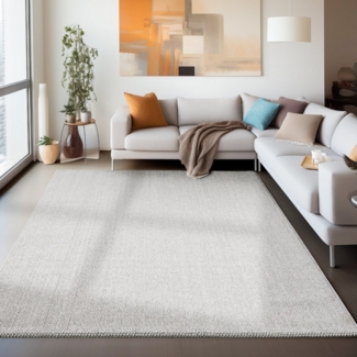 Carpettex Schlingenteppich Unicolor, Rechteckig, Höhe: 7 mm, Schlingenteppich Schlafzimmer Einfarbig Meliert Design