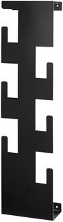 Wandgarderobe >47506< in schwarz, Metall - 15x60x8cm (BxHxT)
