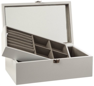 MARELIDA Schmuckkoffer Schmuckkästchen mit Spiegel herausnehmbares Fach Schmuckschatulle