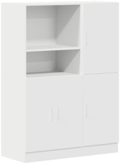 vidaXL 2-tlg. Küchenschrank-Set Weiß Holzwerkstoff 3324142