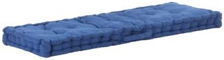 vidaXL Palettenkissen Baumwolle 120×40×7 cm Hellblau 48687