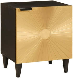 vidaXL Nachttisch 2 pcs Schwarz und Gold 40 x 33.5 x 46 cm 4017825