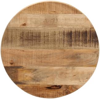 vidaXL Tischplatte Ø 40x2,5 cm Rund Raues Massives Mangoholz 370001