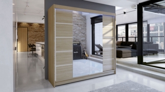 Kleiderschrank Talin V, mit RGB LED Beleuchtung, Farbe: Sonoma Eiche