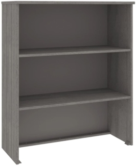 Aufsatz für Highboard Hellgrau 85 x 35 x 100 cm Massivholz Kiefer [340511]