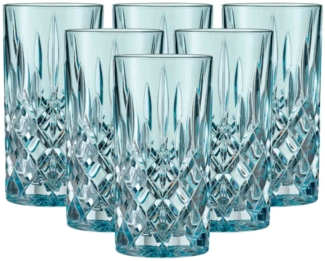 Nachtmann Noblesse Colors Longdrinkglas 395 ml 6er Set - Aqua - DS