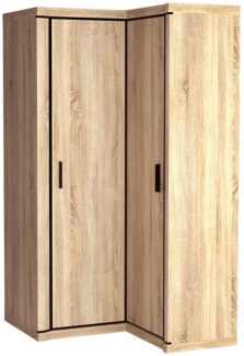 Lomadox Kleiderschrank DUNEDIN-161 Eckkleiderschrank, Sonoma Eiche