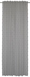 ELBERSDRUCKE Vorhang Gardine mit verdeckten Schlaufen Fluffy Dots grau transparent 255x140 (1 St), transparent