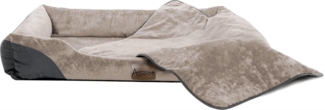 Aspero Tierbett Hundebett und Hundedecke Hanko und Lund, 50 % Baumwolle, 50 % Polyester, Tierbett mit Einstiegsvertiefung