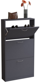 WAOHO Schuhschrank Klappbare Schuhregale, Schuhschrank 4 Klappen, Schuhschrank für 24 Paare