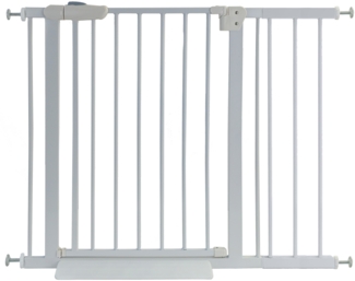 Treppenschutzgitter Absperrgitter weiß ohne Bohren Auto-Close + Rampe 95-106cm