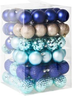 Weihnachtskugel 96er Set PIELINEN Blau