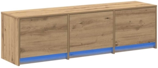 vidaXL TV Schrank mit LEDs Kunsthandwerk Eiche 140 x 34 x 40 cm 3418708