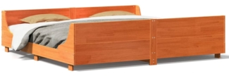 vidaXL Massivholzbett ohne Matratze Wachsbraun 180x200 Kiefernholz 3302275