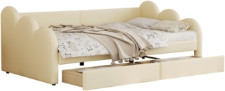 ComfortXL Schlafsofa-BB1172, Massivholz, Beige, 210x92x66cm