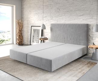 Boxspringgestell Dream-Well Mikrofaser Grau 160x200