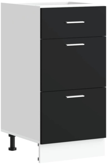 vidaXL Unterschrank Lyon Schwarz 40x46x81,5 cm Holzwerkstoff 854212