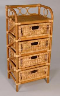 Rattanregal Regal echt Rattan honigfarben - (3587)