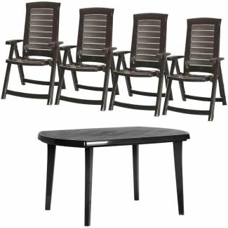 Allibert Aruba+Elise SET 7tlg. gra 6xKl. ses, 1xElise 137x90