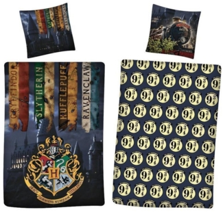 Harry Potter Bettwäsche Harry Potter Bettwäsche "neun 3/4" 140x200 cm, 100% Baumwolle, 2 teilig