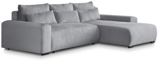 Beautysofa Ecksofa Benny, inkl. Schlaffunktion, Bettkasten, Wellenfedern, stilvoll Polsterecke im modernes Design, L-förmiges Corner Sofa aus Cordstoff