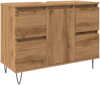 vidaXL Badschrank Artisan-Eiche 80x33x60 cm Holzwerkstoff 857236