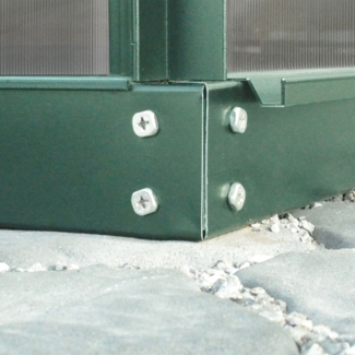 Vitavia Stahlfundament "5200" für Gewächshäuser "Ida" und "Osiris", smaragd grün, 5200 / 190 x 254 x 6 cm