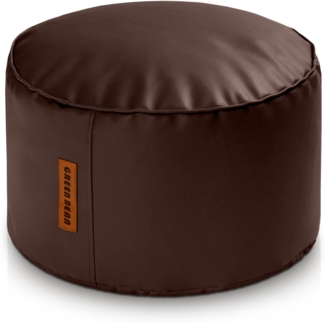 Green Bean® Sitzhocker aus Kunstleder - Pouf mit EPS Perlen Füllung - 43 x 30 cm - perfekte Ergänzung zum Sitzsack - Dunkelbraun