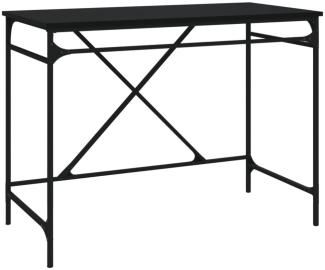 vidaXL Schreibtisch, Holzwerkstoff und Eisen, 100 x 50 x 75 cm, Schwarz