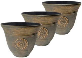 HTI-Living Blumentopf Blumentopf Nessa Sonne 3er-Set (Set, 3 St, 3 Übertöpfe), Übertopf Kunststoff