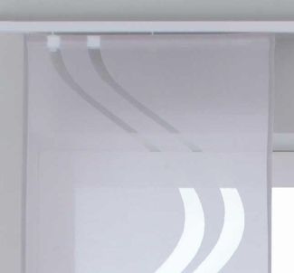 Gardinenbox Schiebegardine (1 St), Klettband, halbtransparent, Ausbrenner Wellen Paneelwagen 20190418