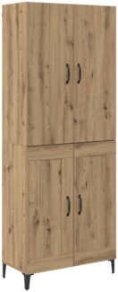 vidaXL Highboard Artisan-Eiche 69,5 x 34 x 180 cm Holzwerkstoff 3403587
