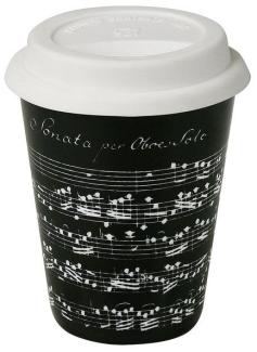 Coffee To Go Becher - Vivaldi Libretto - Schwarz 380ml