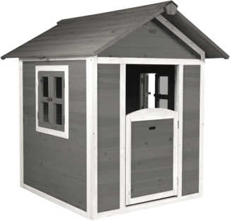 AXI Spielhaus Beach Lodge in Grau Kleines Spielhaus aus FSC Holz für Kinder | Grau ohne Rutsche | Holz | 135 cm