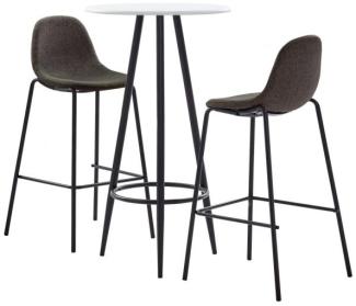 vidaXL 3-tlg. Bar-Set Stoff Dunkelgrau [3051133]