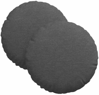 vidaXL Sitzkissen 2 pcs Dunkelgrau Ø 30 cm Cordstoff 42014113