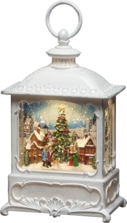 Konstsmide LED Wasserlaterne weiß Weihnachtsmarkt 13,5cm x 8,5cm x 25cm