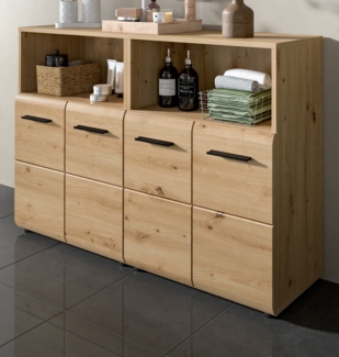 Badezimmer Kommode Set Cover in Eiche 120 x 80 cm