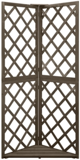 vidaXL Eckspalier Grau 50x50x145 cm Massivholz Tanne 316408