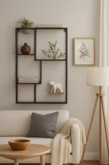 Metall Wandregal "Carola" schwarz