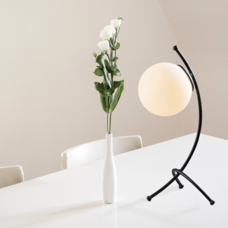 Tischlampe, 'Yay', 43 x 23 x 18, Schwarz, Weiß